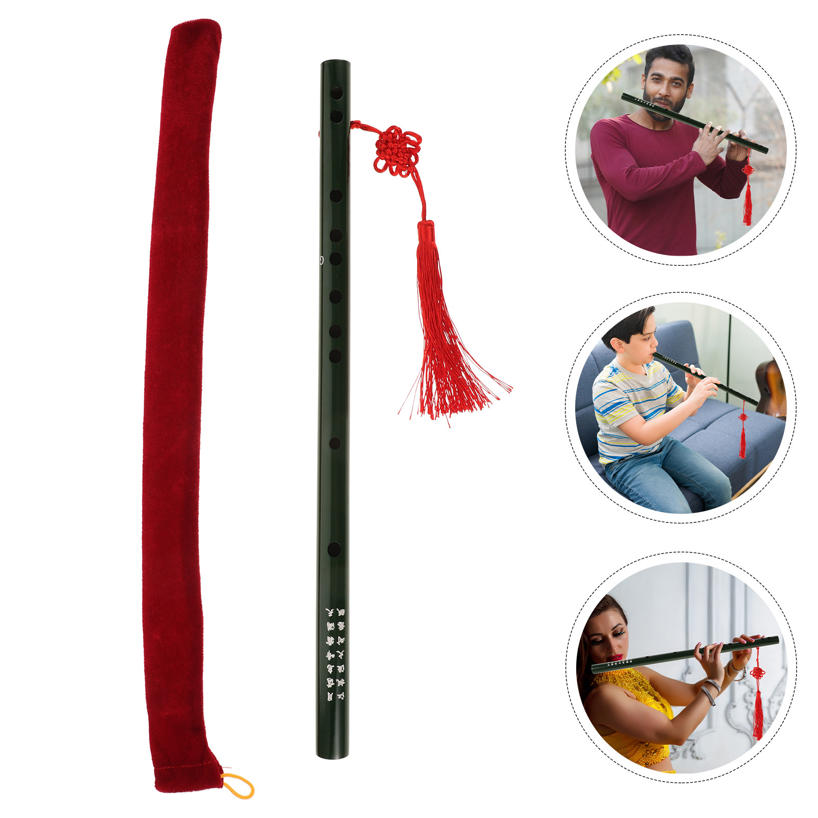 Musical Instrument Long - Bitter Bamboo Traditional Chinese Flute Comfortable