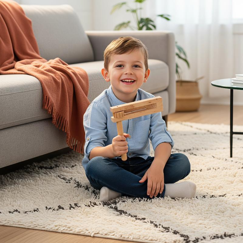 @*Handheld Wooden Ratchet Nois - Musical Instrument Family recension och pris