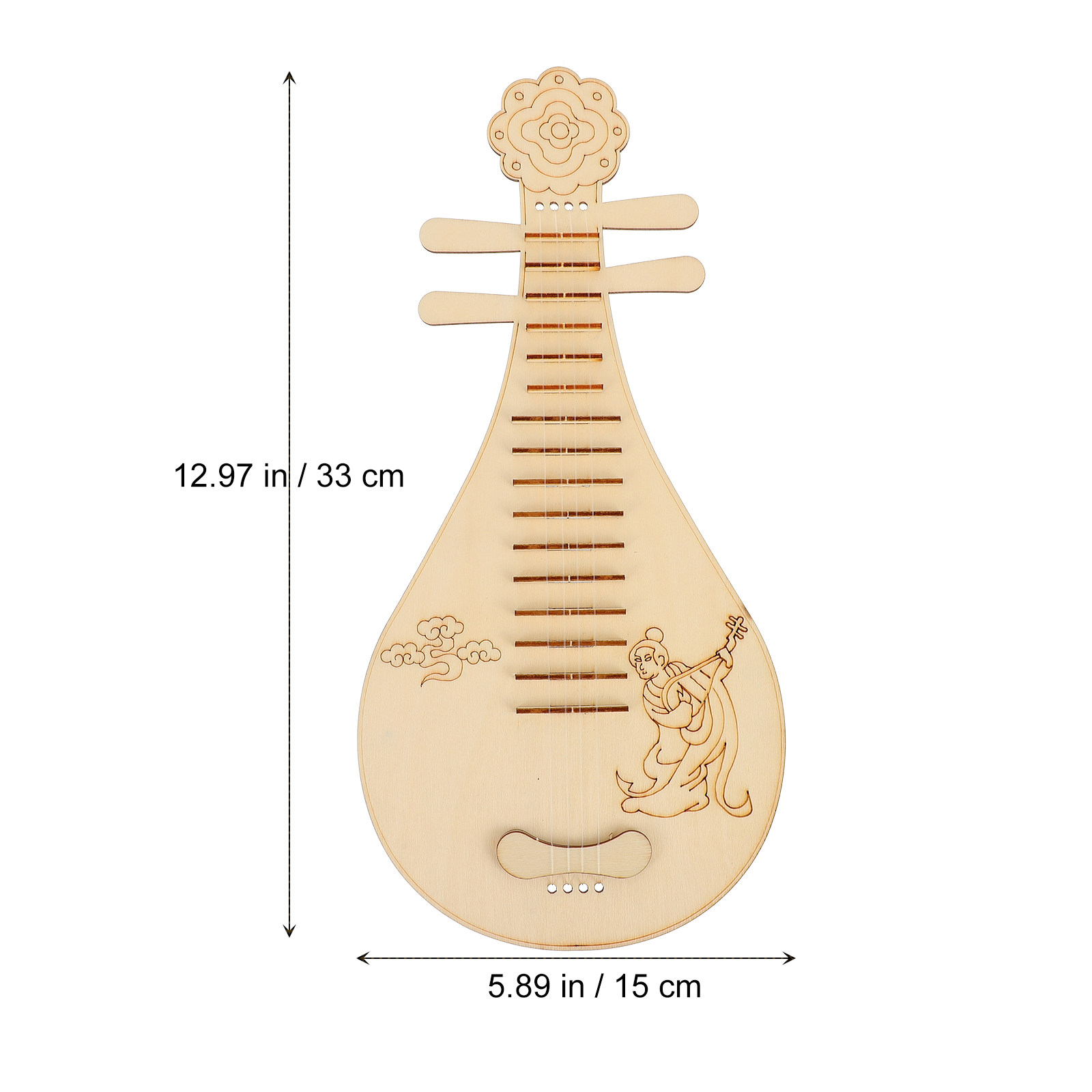3Pcs Kids Lute Making Set Wood - Musical Instrument Family recension och pris