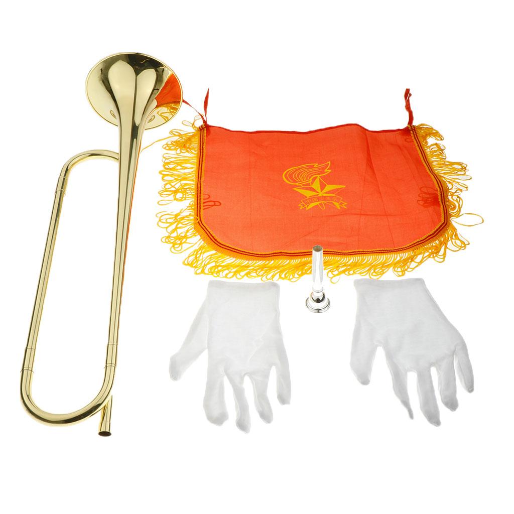 Kids Trumpet Brass Golden Bugl - Musical Instrument Long recension och pris
