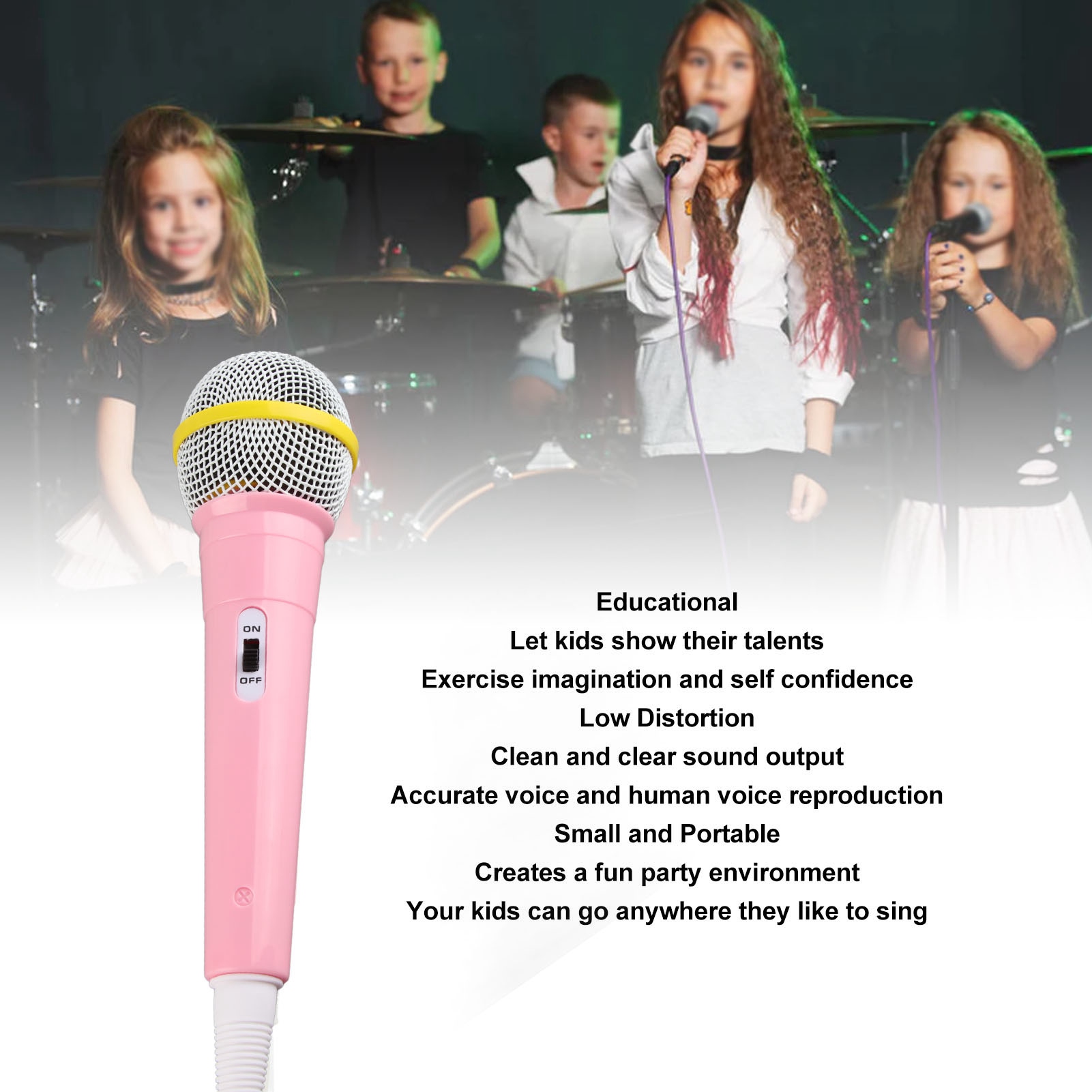 Kids Wired Microphone 3.5mm Pl - Musical Instrument Family recension och pris