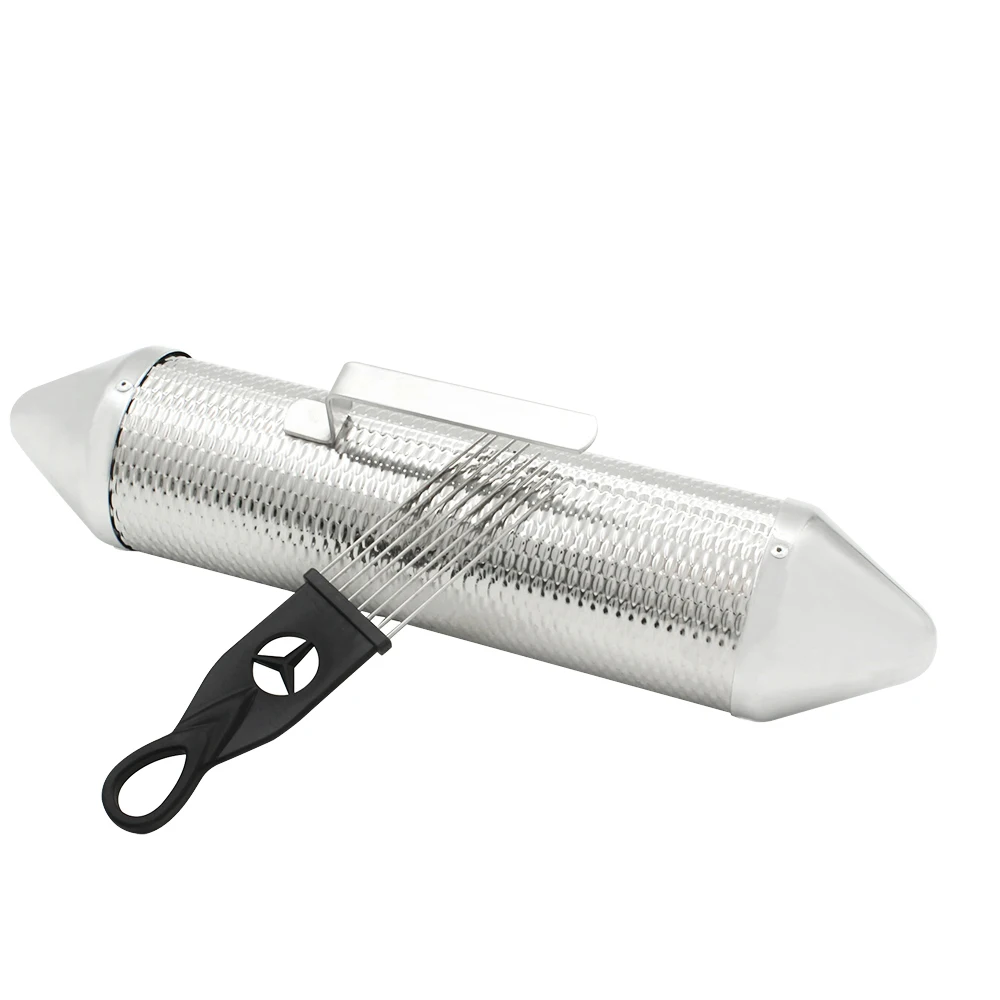 Scraper Barrel Silver Metal Gu - Guiro Scraper Instrument recension och pris