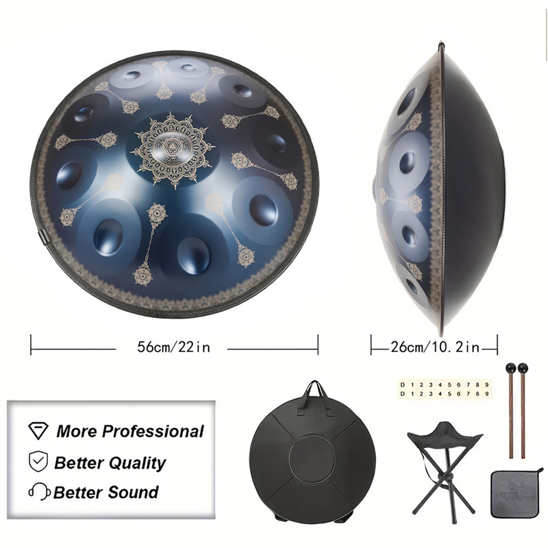 10 Notes Handpan Drum 22 Inch  - Musical Instrument Mallet recension och pris