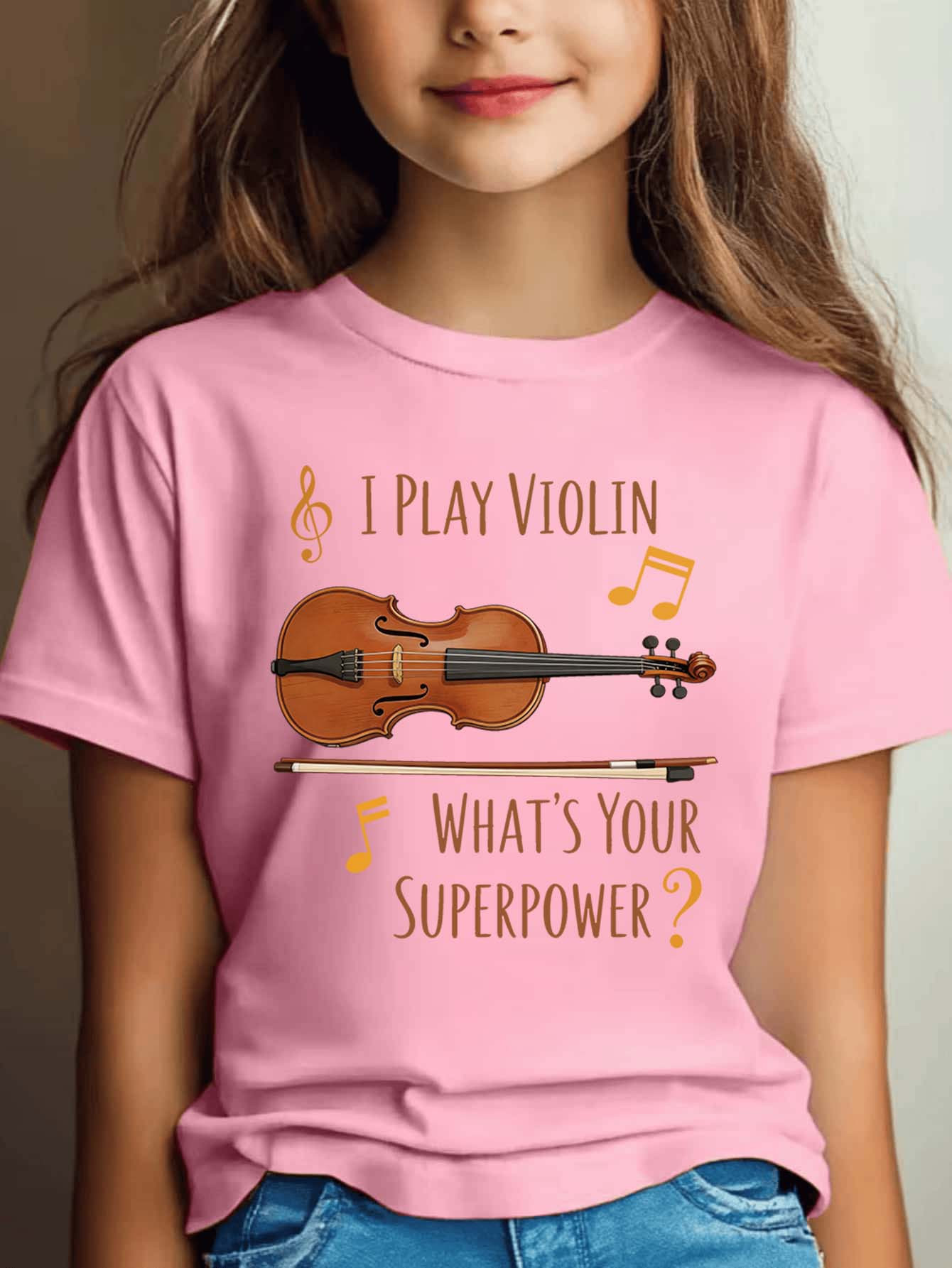 Violin Note Letter Print Boys  - Musical Instrument Family recension och pris
