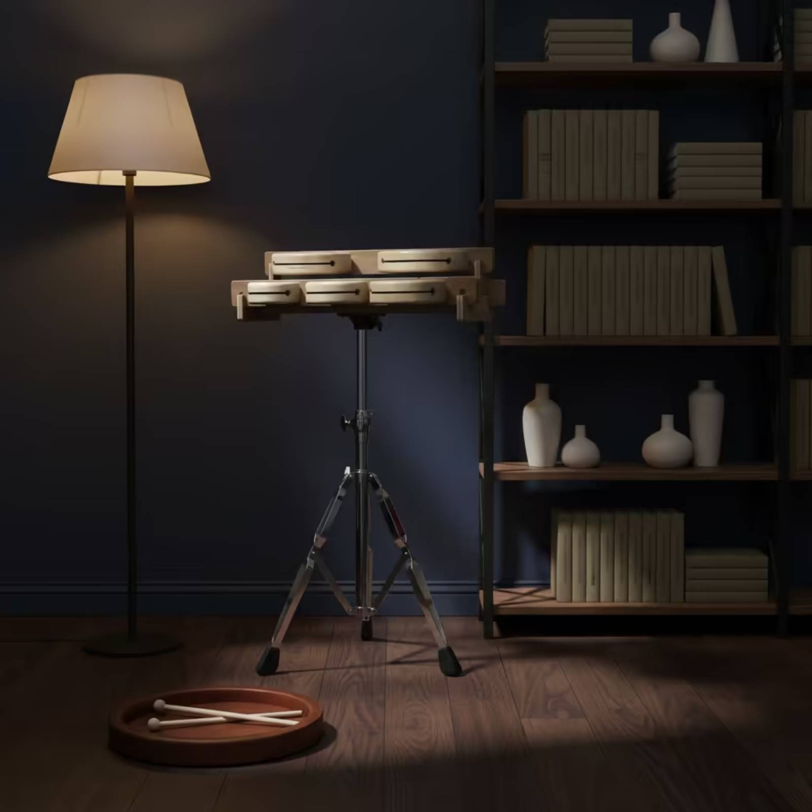 Wood Blocks with Stand Classro - Musical Instrument Long recension och pris