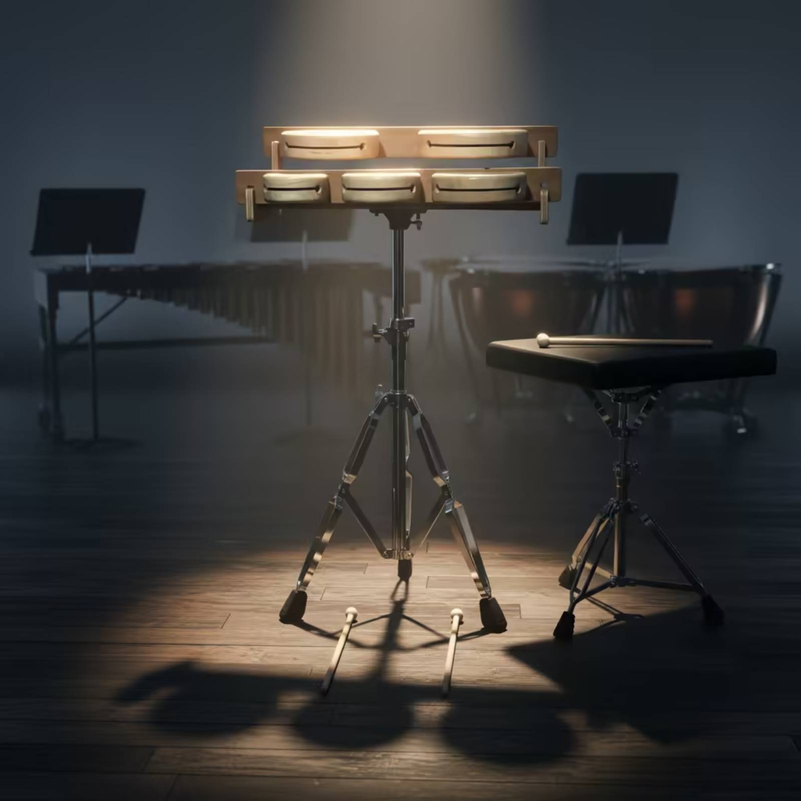 Wood Blocks with Stand Classro - Musical Instrument Long recension och pris